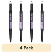 (4 pack) Maybelline Express Brow 2-in-1 Pencil and Powder, Eyebrow Makeup, Black Brown, 0.02 fl. oz.