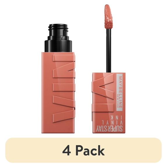 (4 pack) Maybelline SuperStay Vinyl Ink Liquid Lipstick, Golden