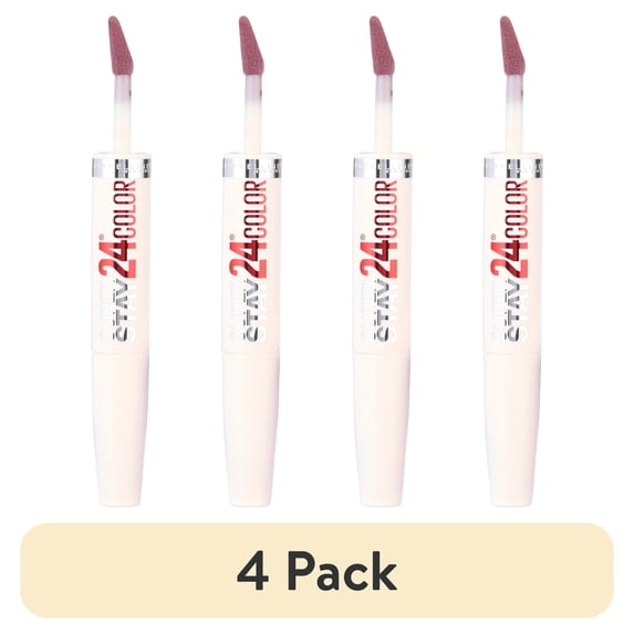 (4 pack) Maybelline SuperStay 24 2-Step Liquid Lipstick Makeup, Frosted Mauve, 1 kit