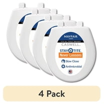(4 pack) Mainstays Plastic Elongated Slow-Close Toilet Seat in White ...