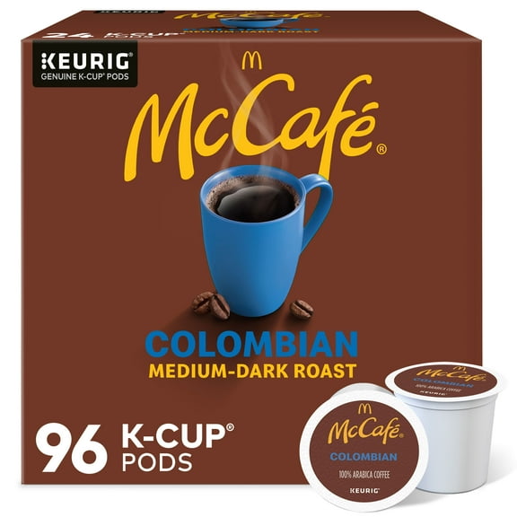 (4 pack) McCafe, Colombian Medium-Dark Roast K-Cup Coffee Pods, 24 Count