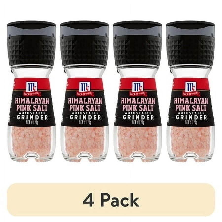 (4 pack) McCormick Himalayan Pink Salt Grinder, 2.5 oz Bottle