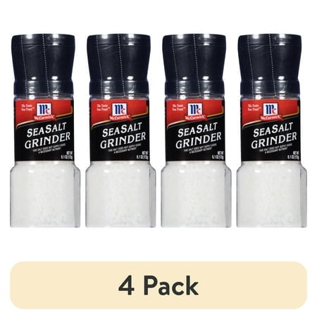 (4 pack) McCormick All Natural Sea Salt Grinder, 6.1 oz Bottle