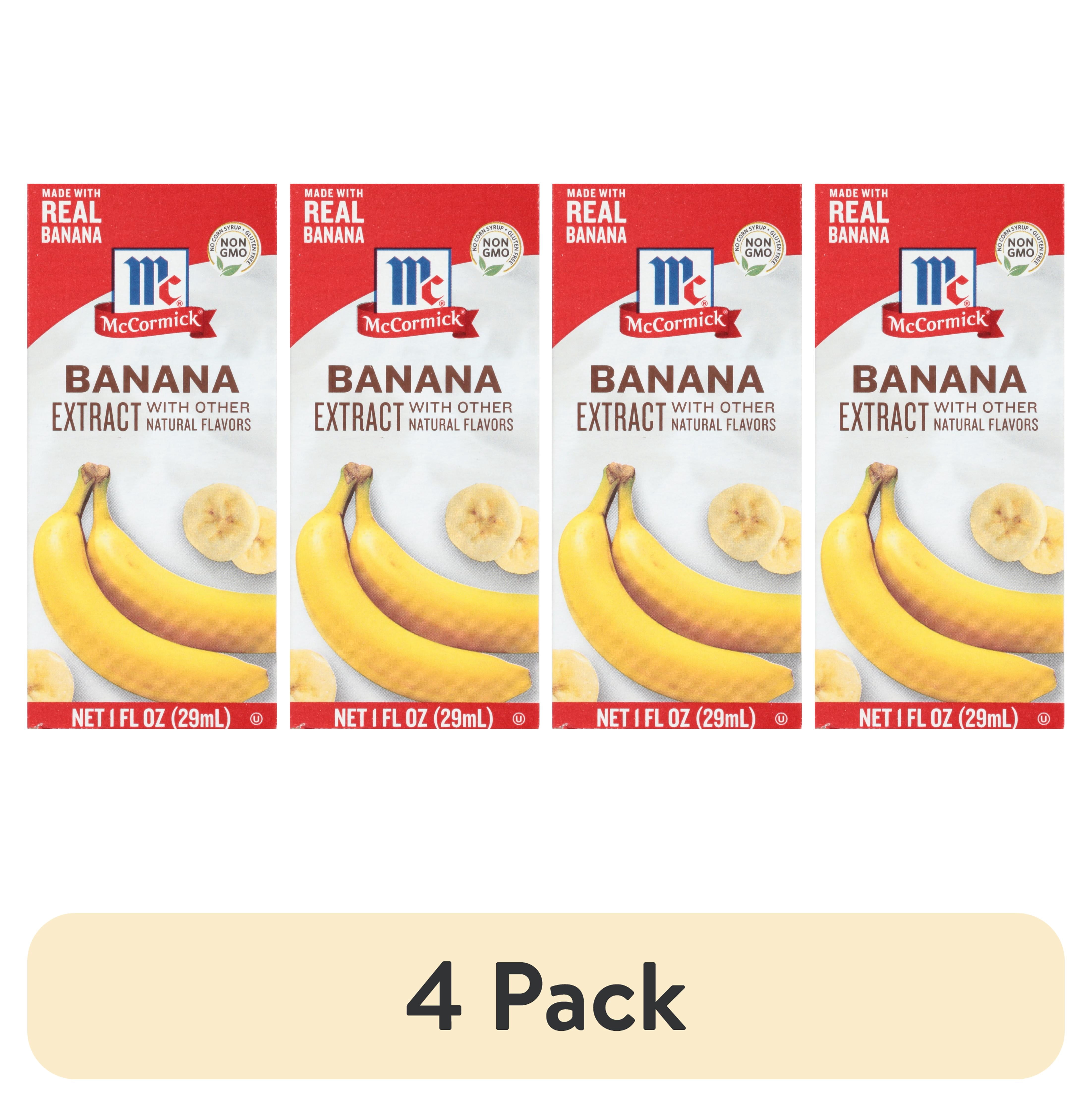 (4 pack) McCormick Banana Extract With Other Natural Flavors, 1.0 fl oz Box