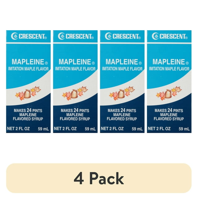 (4 pack) McCormick Crescent Mapleine Imitation Maple Flavor, 2 fl oz Box