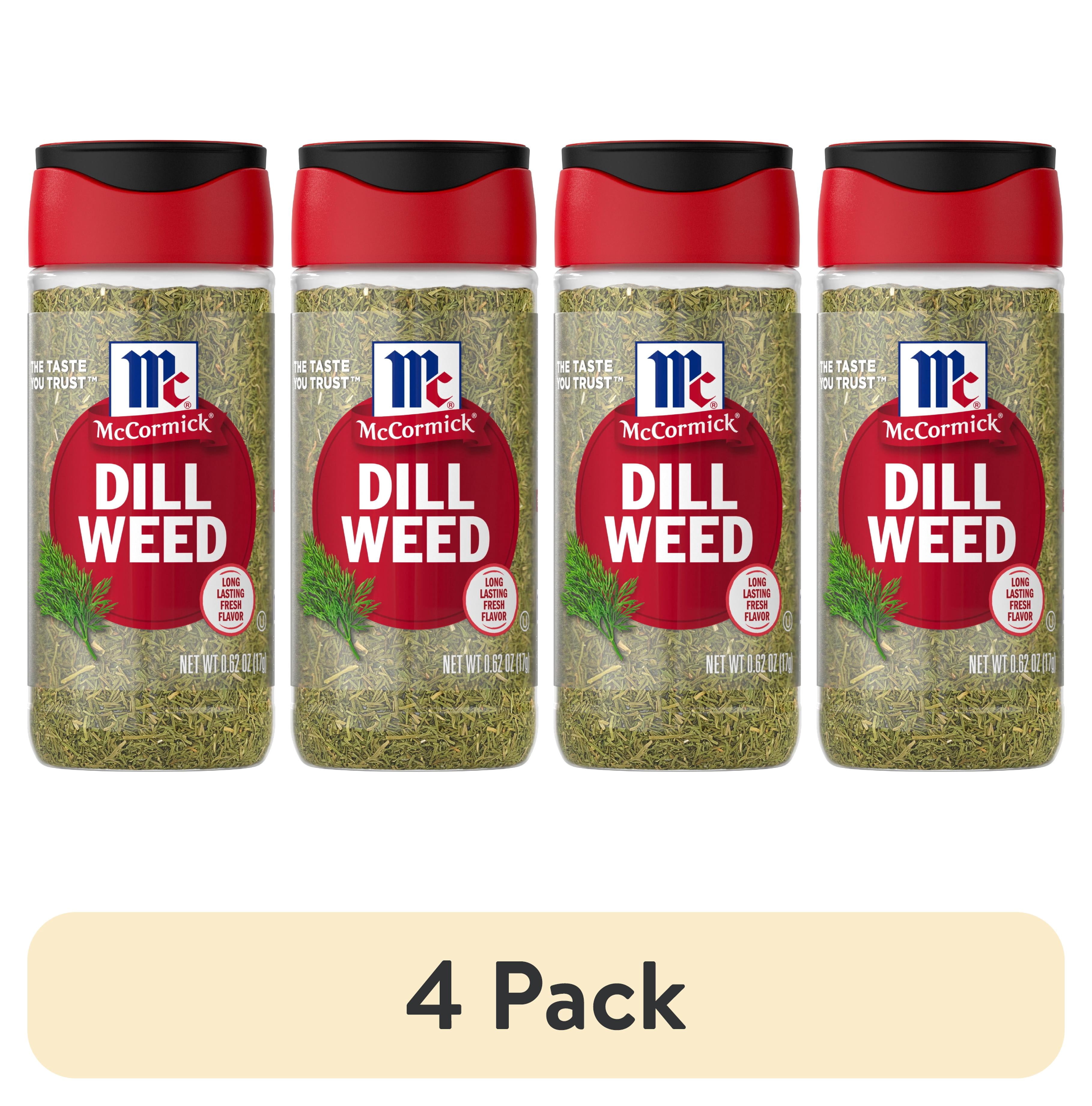 (4 pack) McCormick Kosher Dill Weed, 0.62 oz Bottle