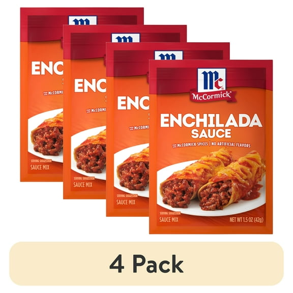 (4 pack) McCormick Enchilada Sauce Mix, 1.5 oz Packet