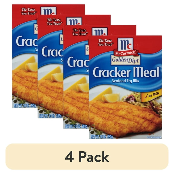 (4 pack) McCormick GOLDEN DIPT Cracker Meal Seafood Fry Mix, 10.0 oz Box