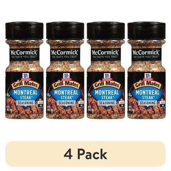(4 pack) Grill Mates Montreal Steak Seasoning, 3.4 oz Bottle
