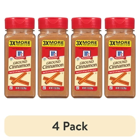 (4 pack) McCormick Kosher Ground Cinnamon, 7.12 oz Bottle