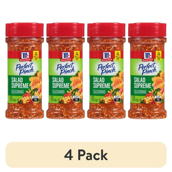 (4 pack) McCormick Salad Supreme Seasoning, 4.34 oz Bottle