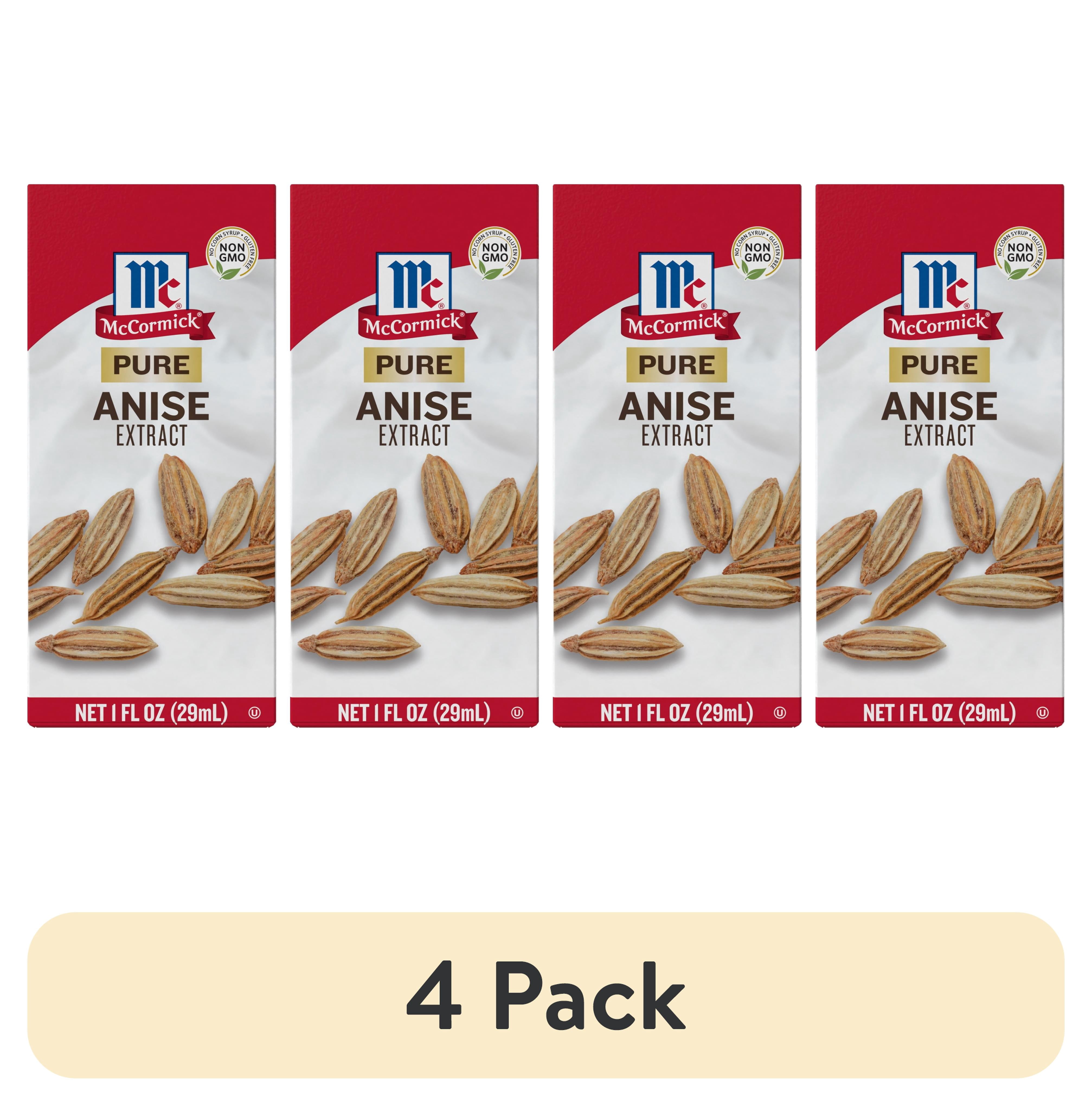 (4 pack) McCormick Pure Anise Extract, 1.0 fl oz Box