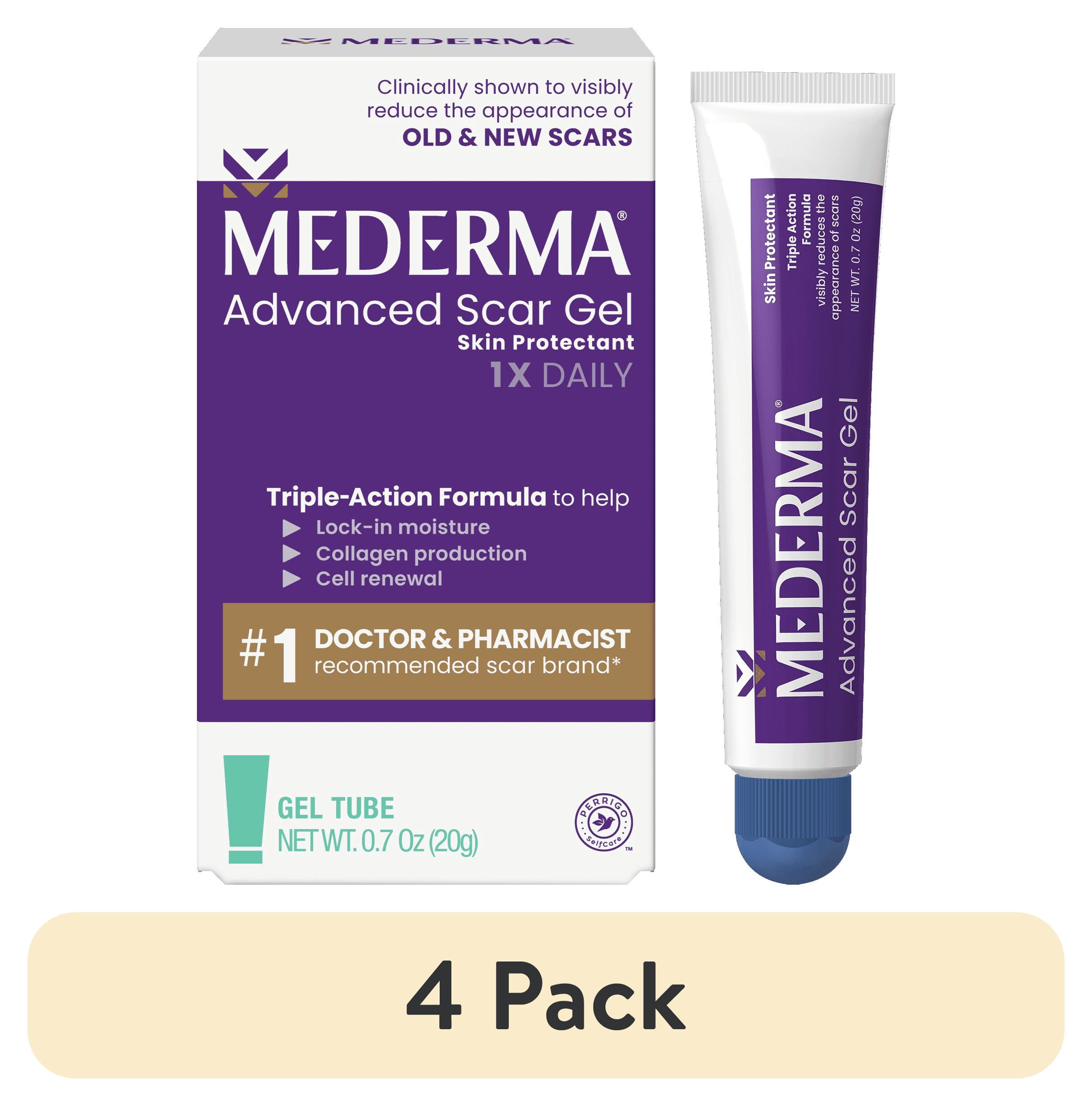 (4 pack) Mederma Advanced Scar Gel Scar Treatment, 0.7 oz