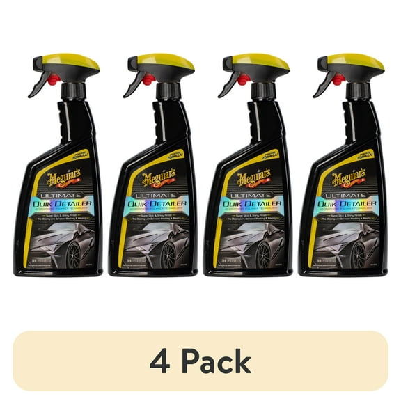 (4 pack) Meguiar's Ultimate Quik Detailer - Light Paint Cleaning and Enhanced Gloss Between Washes, 24 Oz
