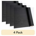 thumbnail image 1 of (4 pack) Meiban Black Wood Peel and Stick Wallpaper 15.74" x 118" Wood Grain Contact Paper Removable Self-Adhesive Wall Paper Film for Furniture Decoration, 1 of 8