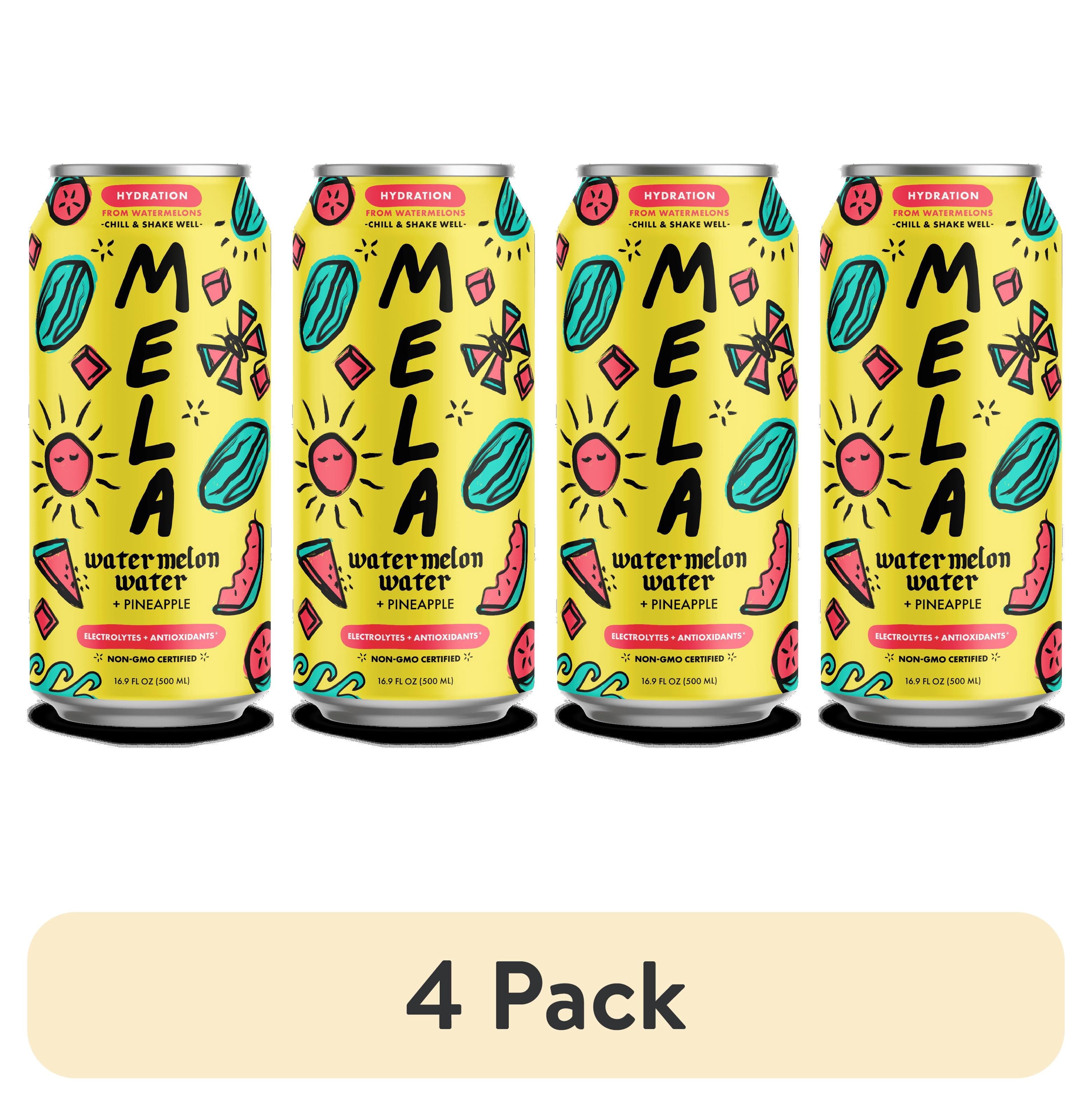 (4 pack) Mela Watermelon Water + Pineapple 16.9 fl oz