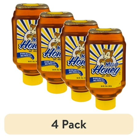 (4 pack) Melford Olson Honey Mel O Pure Honey, 32 oz
