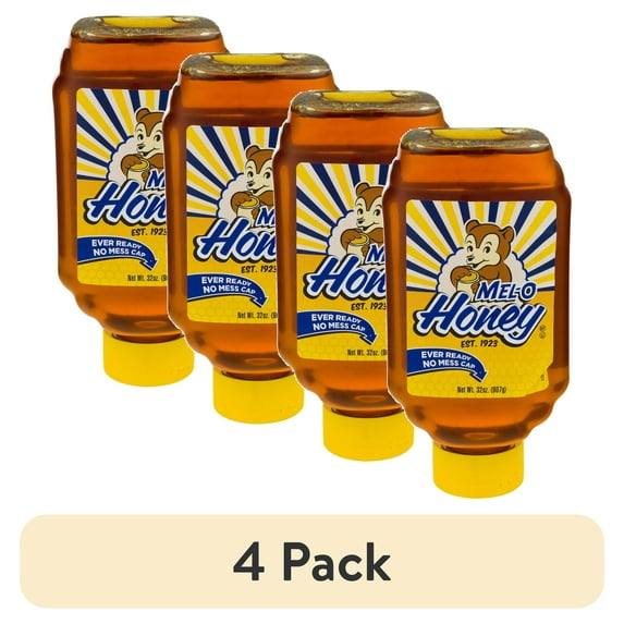 (4 pack) Melford Olson Honey Mel O Pure Honey, 32 oz