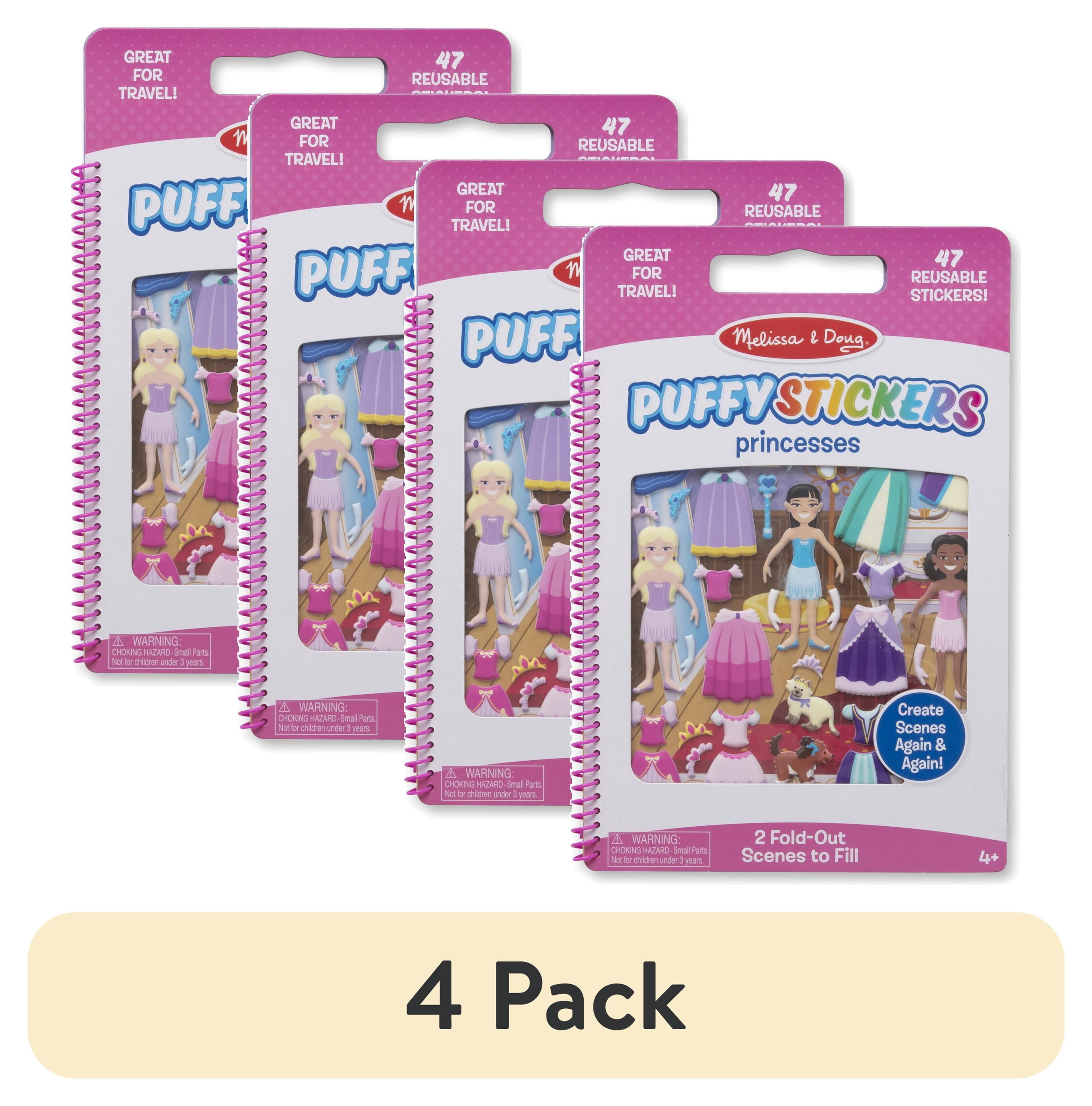 (4 pack) Melissa & Doug Puffy Stickers - Princesses