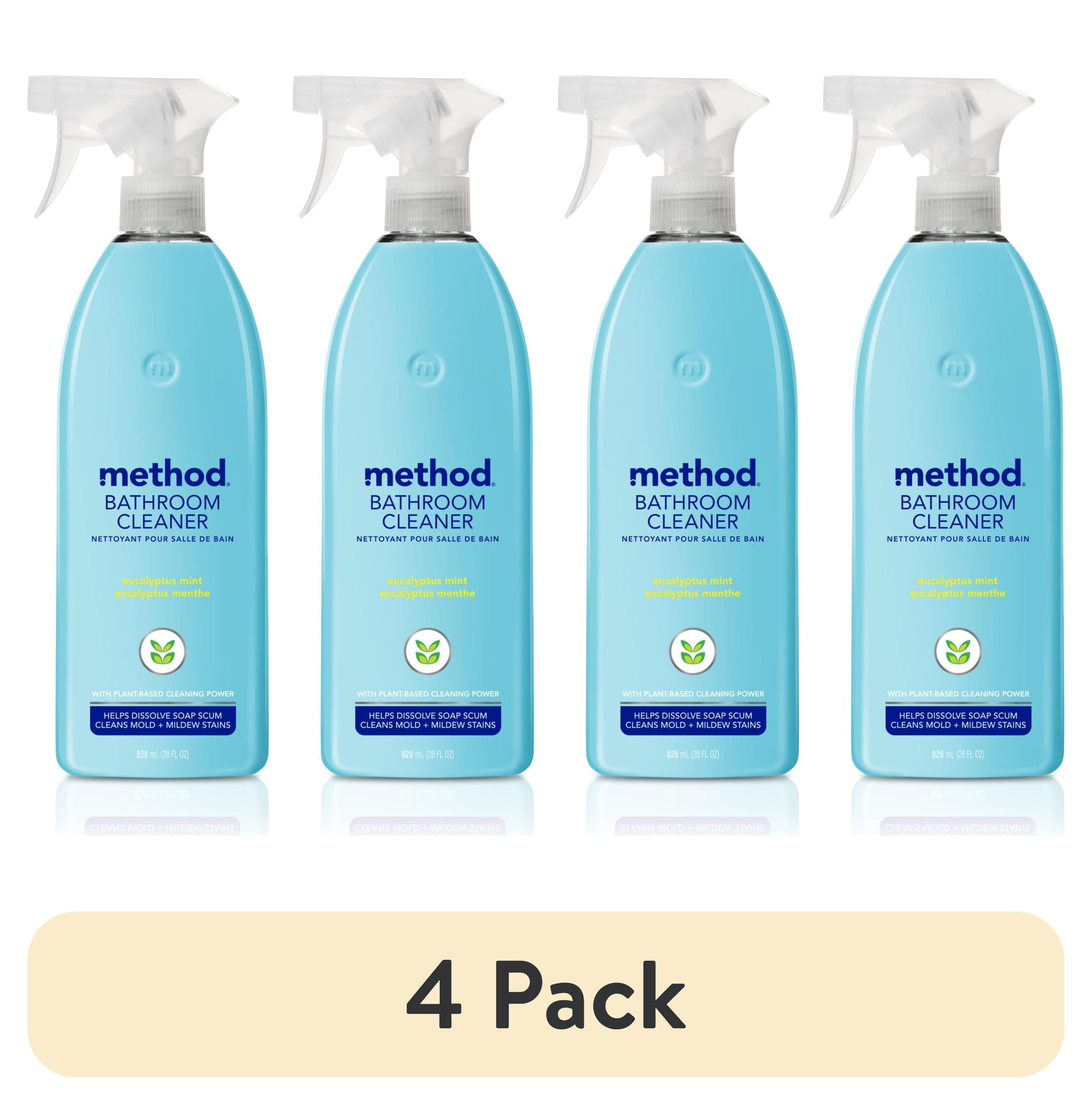 (4 pack) Method Eucalyptus Mint Bathroom Cleaner, 28 fl oz