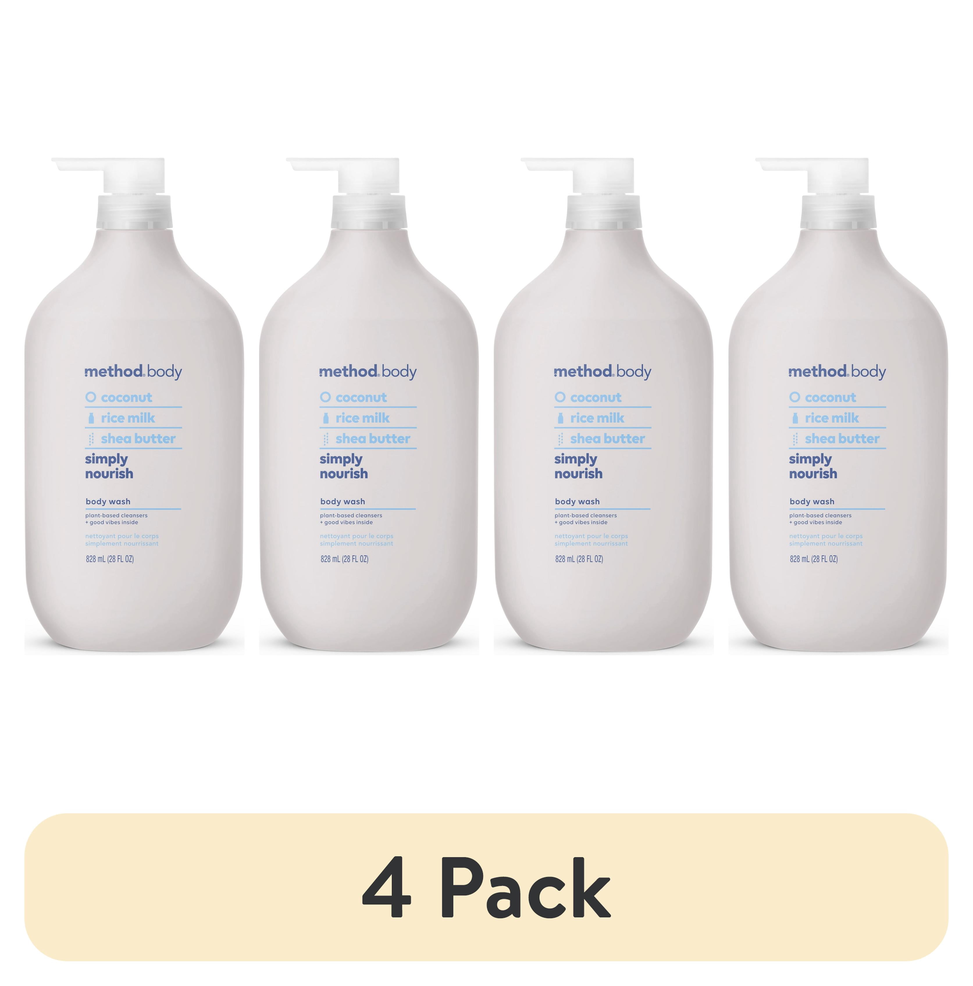 (4 pack) Method Body Wash, Simply Nourish, 28 fl oz