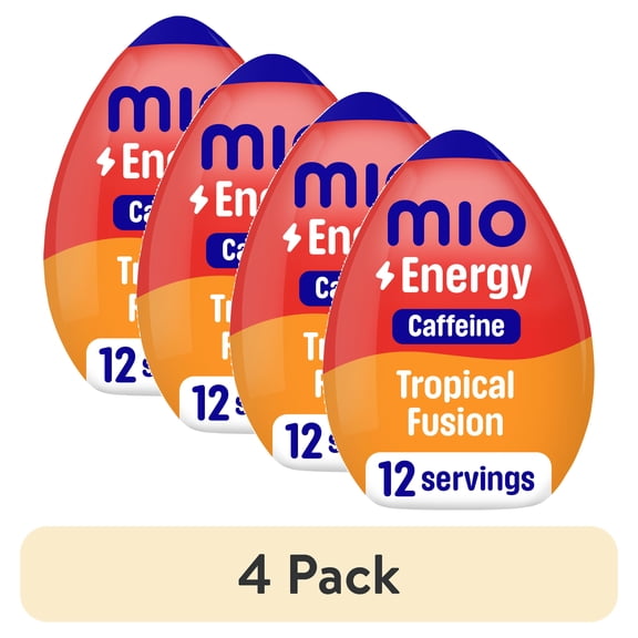 (4 pack) mio Energy Tropical Fusion Flavored with other natural flavor Liquid Water Enhancer, 1.62 fl oz Bottle