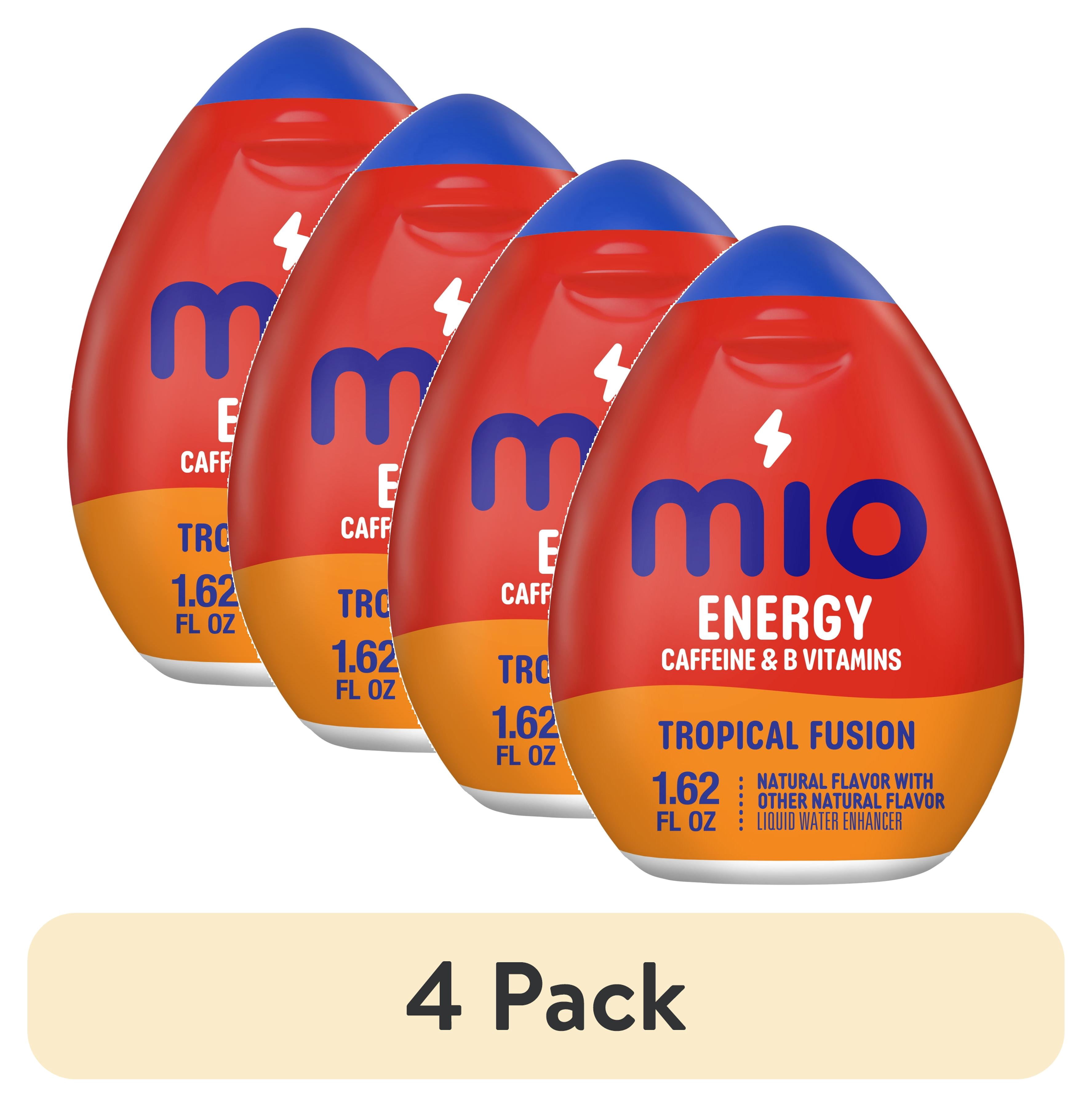 (4 pack) MiO Energy Tropical Fusion Sugar Free Water Enhancer, 1.62 fl oz Bottle, Liquids