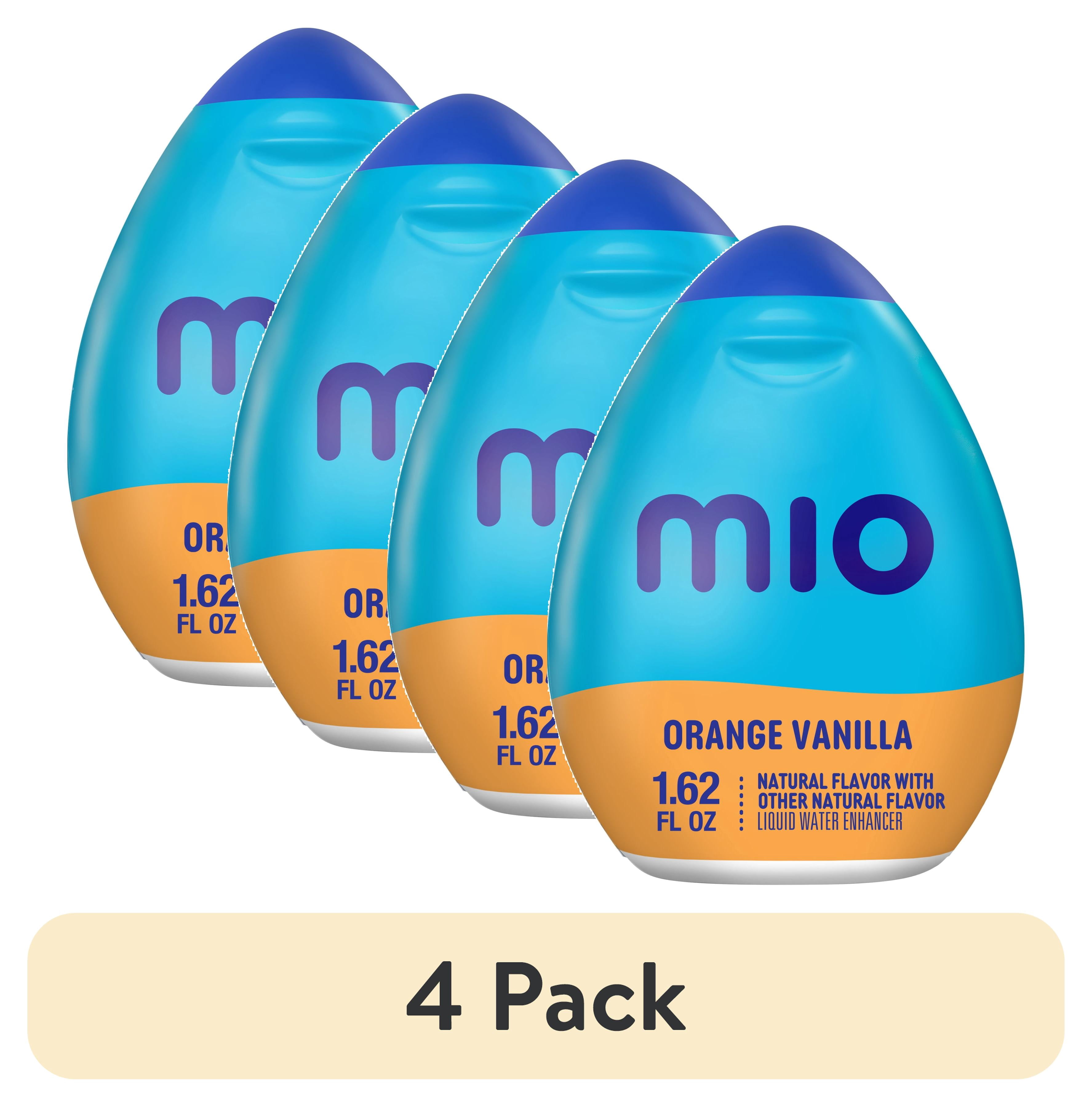 (4 pack) MiO Vitamins Orange Vanilla Sugar Free Water Enhancer, 1.62 fl oz Bottle, Liquids
