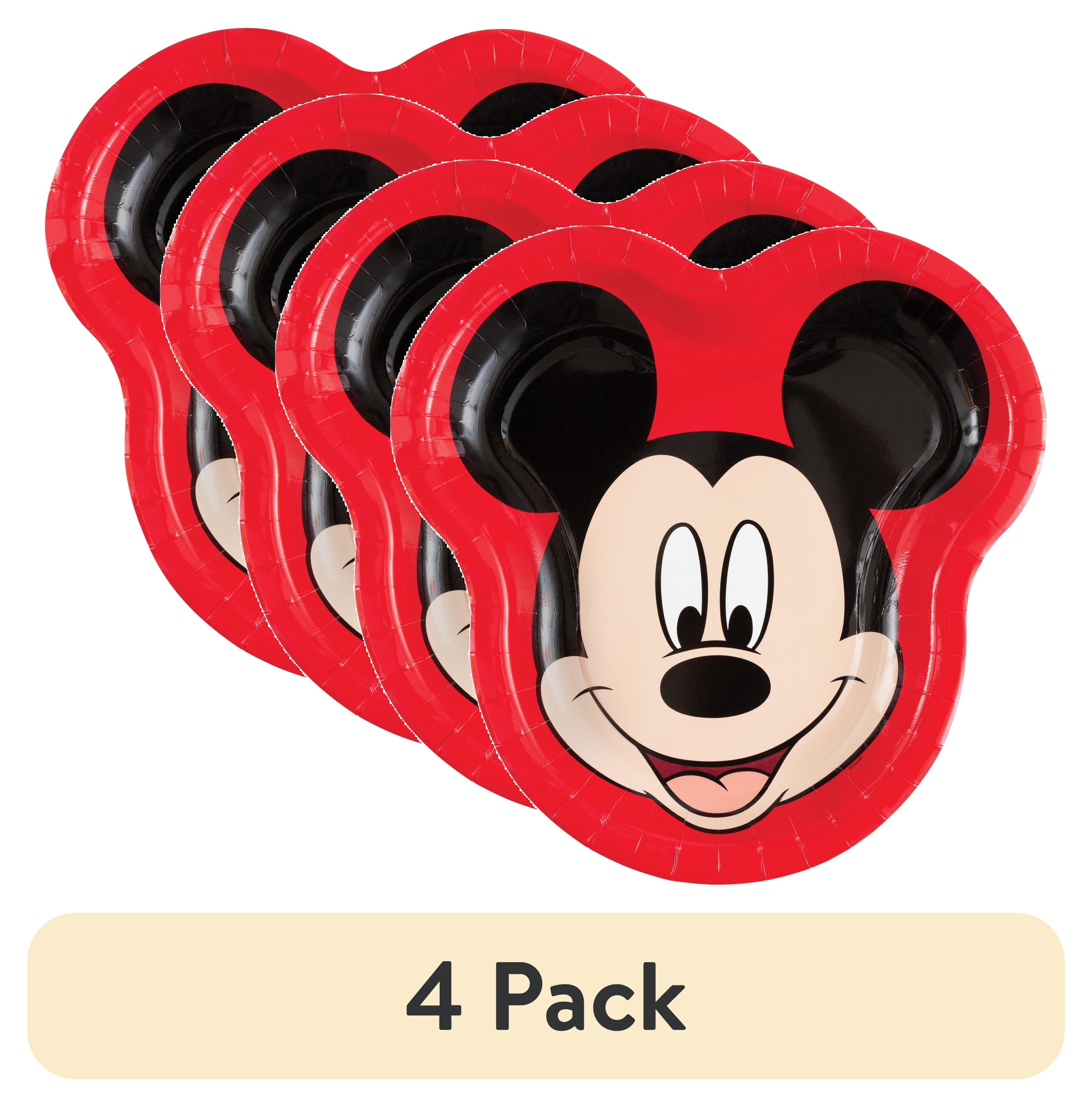 (4 pack) Mickey Mouse Shaped Paper Dinner Plates, 9in, 8ct - Walmart.com