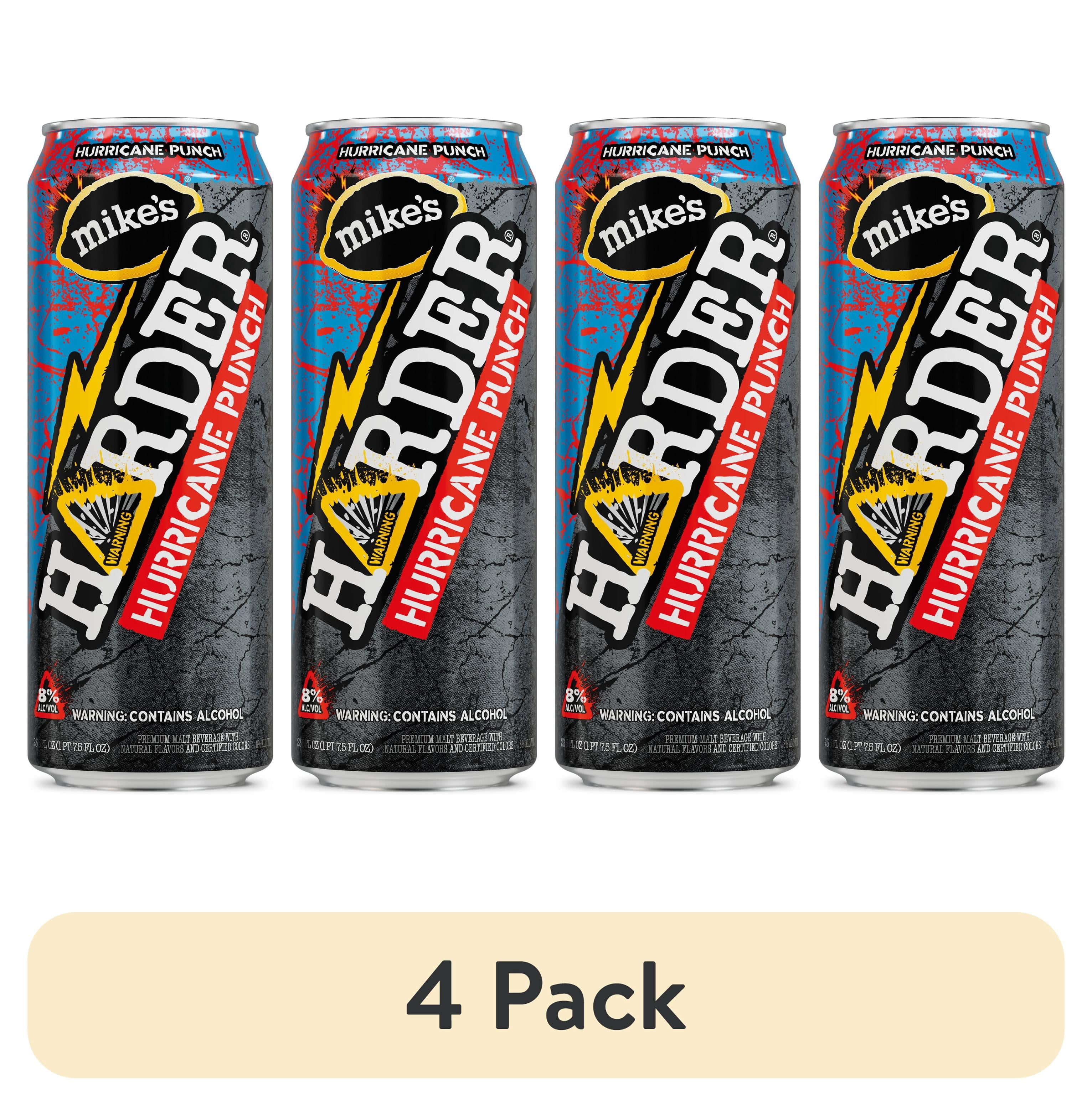(4 pack) Mike's Harder Lemonade Hurricane Punch, 23.5 fl oz Can, 8% ABV