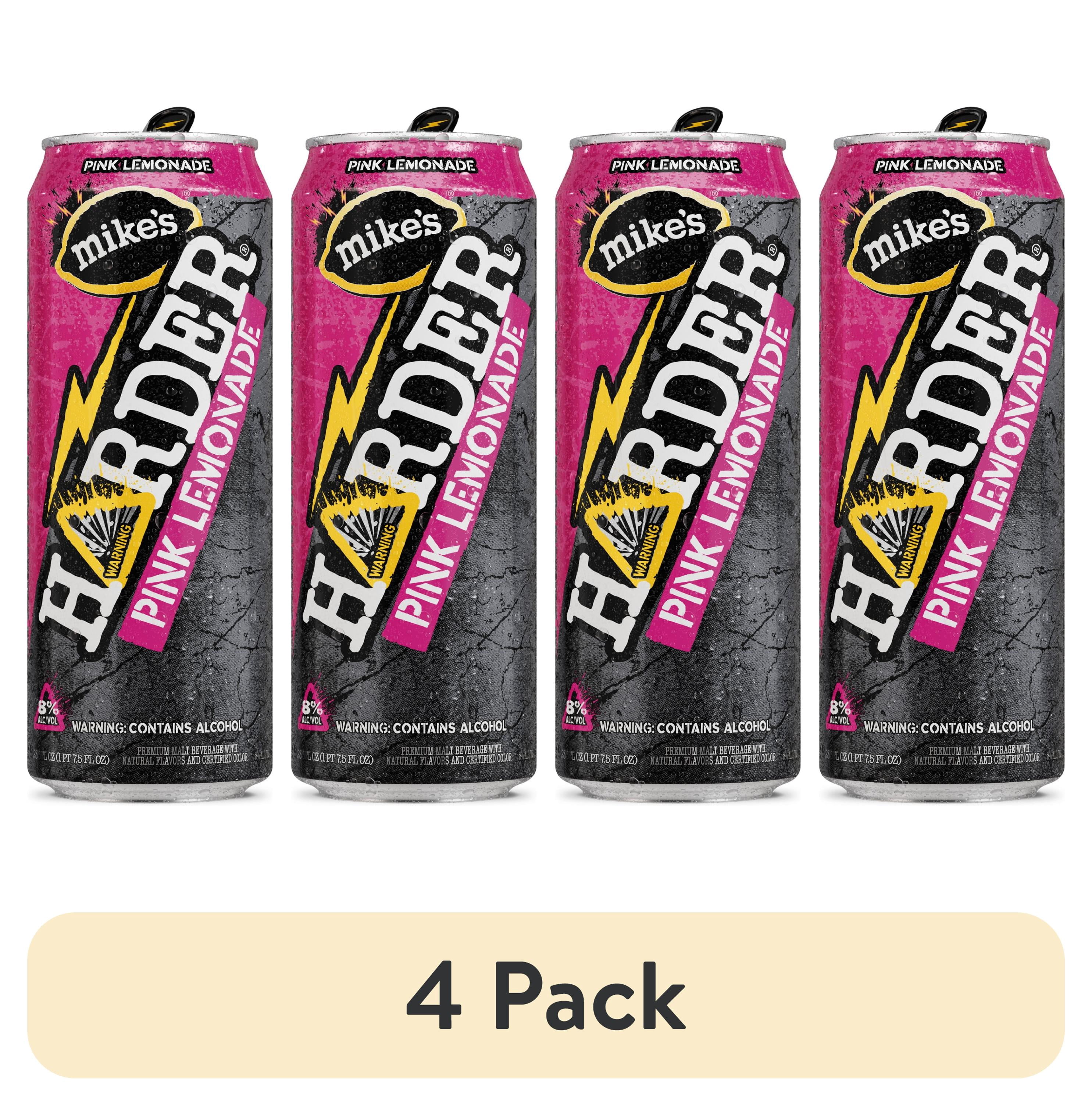 (4 pack) Mike's Harder Pink Lemonade, 23.5 fl oz Can, 8% ABV