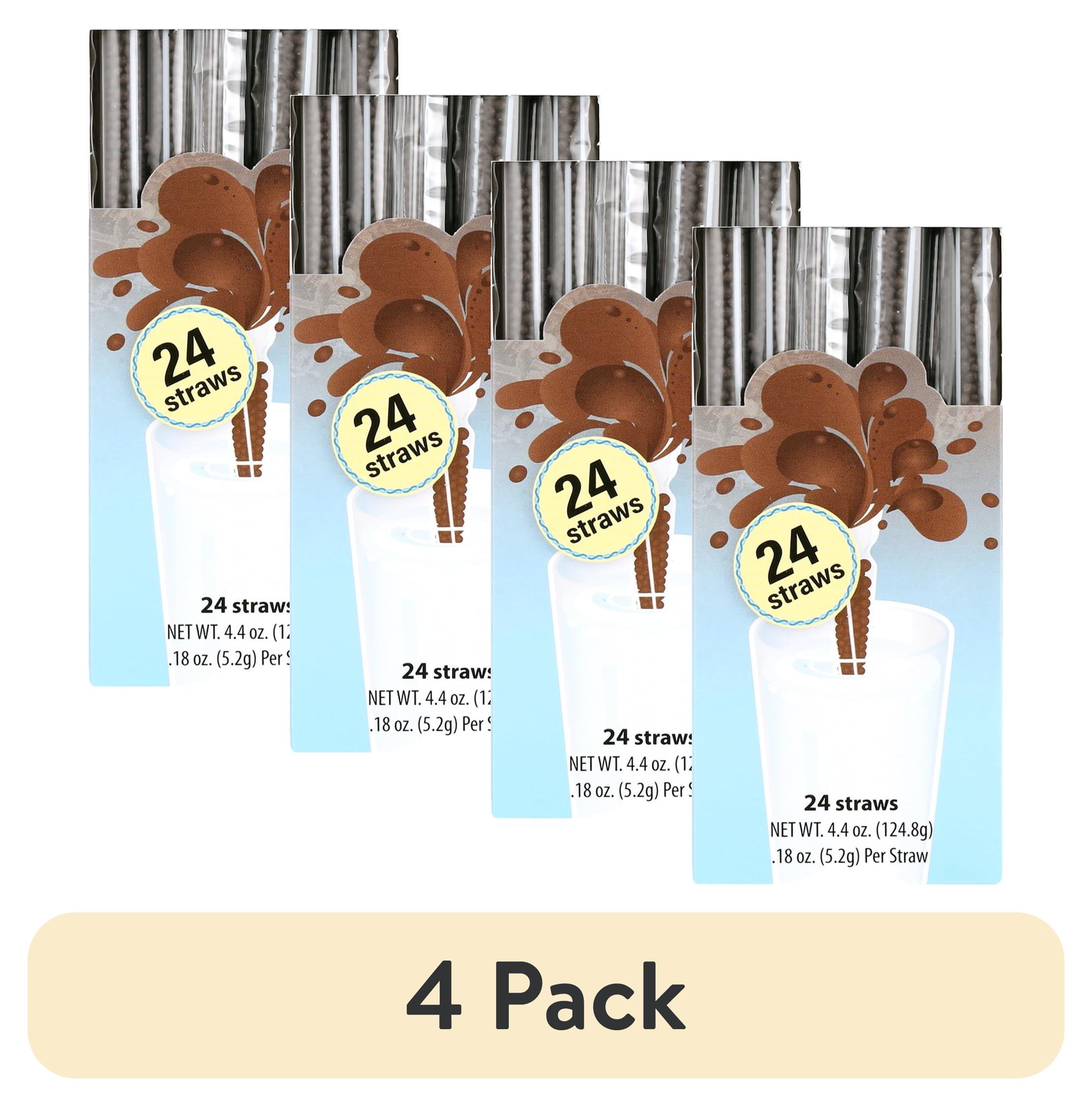 (4 pack) Milk Magic Chocolate Milk Flavoring Straws 24 Count