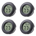 thumbnail image 1 of 4-pack Mini Hygrometer Thermometer Fahrenheit or Celsius Meter Digital LCD Monitor Indoor Room Round Humidity Temperature Gauge for Humidors Home Humidifiers Car Greenhouse Babyroom, 1 of 6