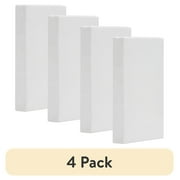 (4 pack) Mini Studio Rectangular Canvas, 100% Cotton Acid Free White Canvas, 2"X3", 1 Piece, Academic Canvas, Great Chioce for Beginners and Hobbyists of All Skill Levels.