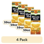 (4 pack) Minute Maid Original Orange Fruit Juice, 59 fl oz Carton