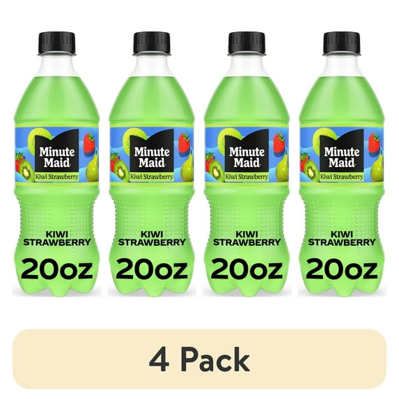 (4 pack) Minute Maid Strawberry Kiwi Fruit Juice, 20 fl oz Bottle