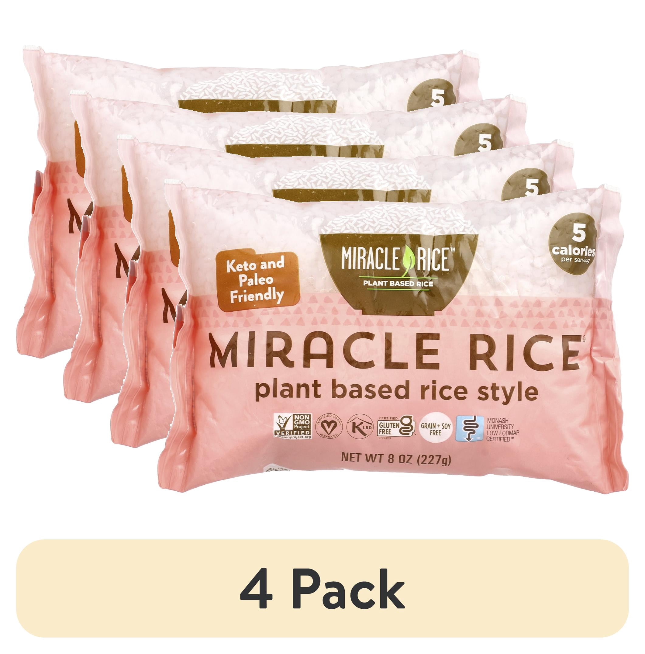 (4 pack) Miracle Noodle Shirataki Rice, 8 Ounce Packages