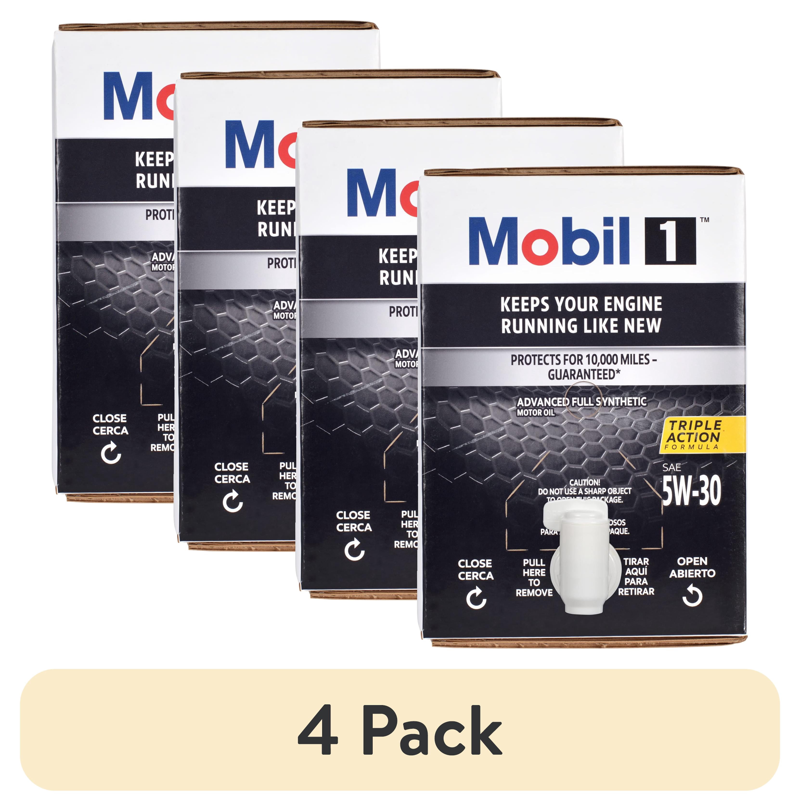 (4 pack) Mobil 1 Advanced Full Synthetic Motor Oil 5W-30, 12 Quart