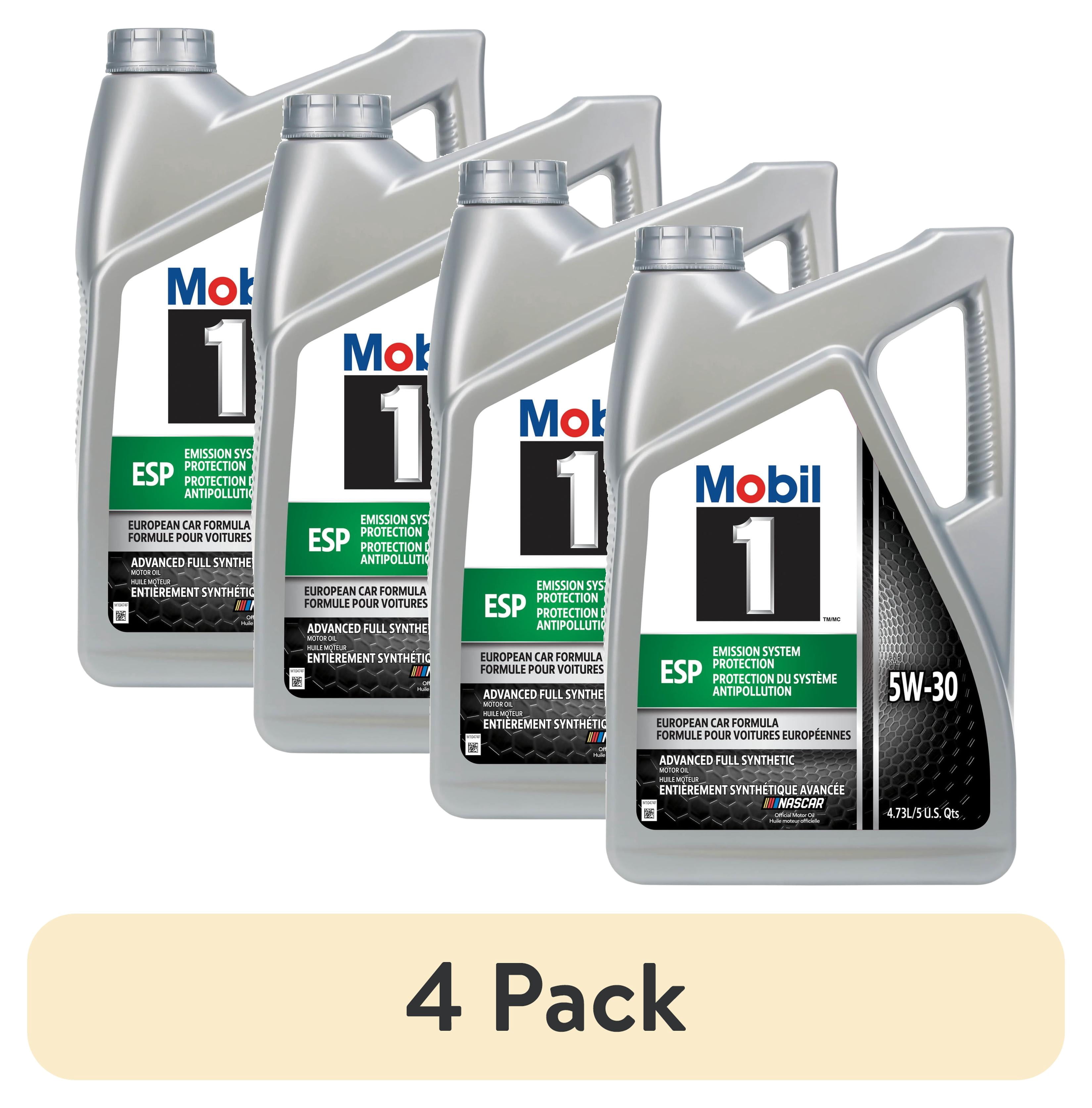 4 pack) Mobil 1 ESP Standard Full Synthetic Engine Oil 5W-30 5