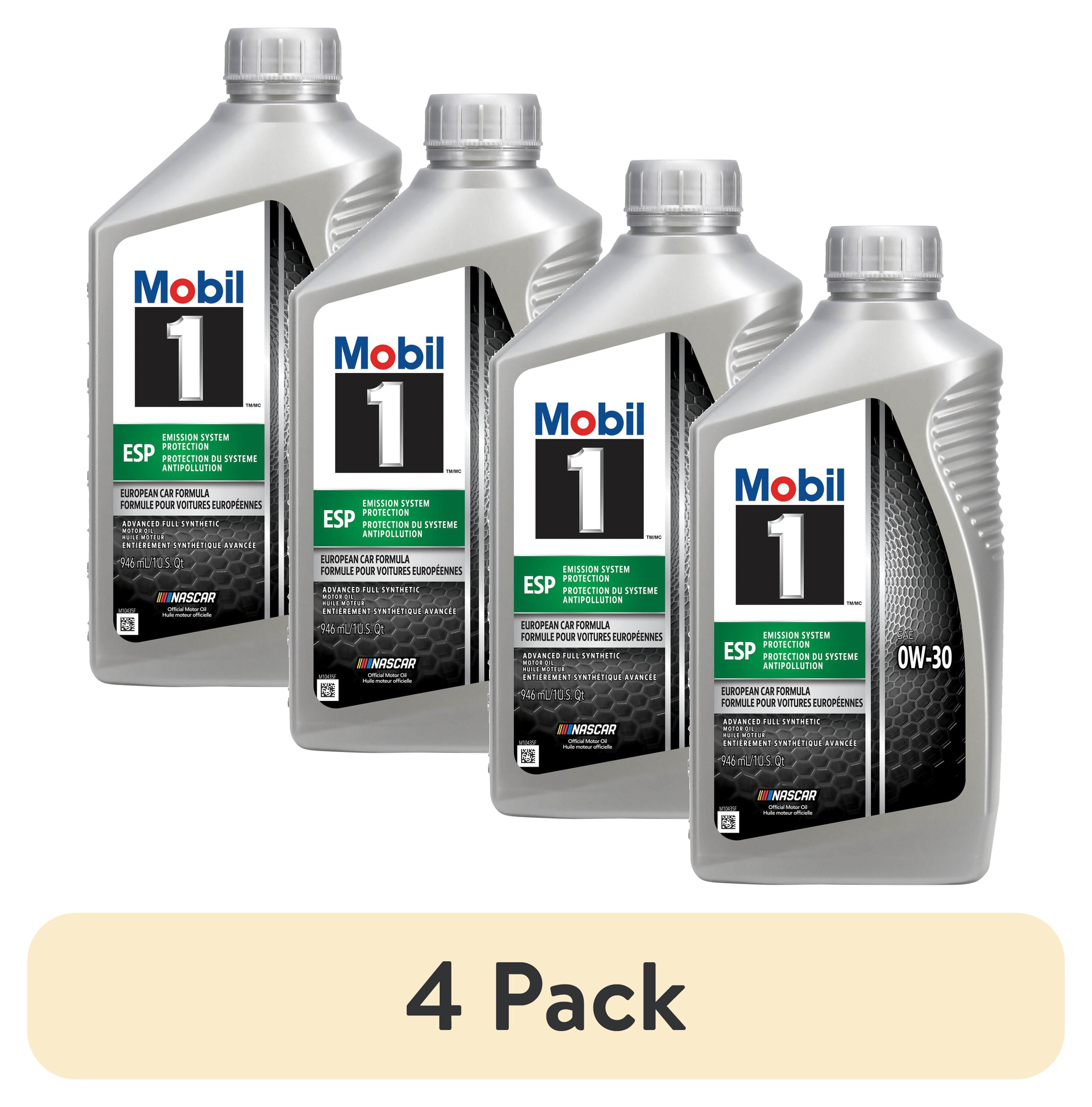 4 pack) Mobil 1 ESP Full Synthetic Motor Oil 0W-30, 1 Quart