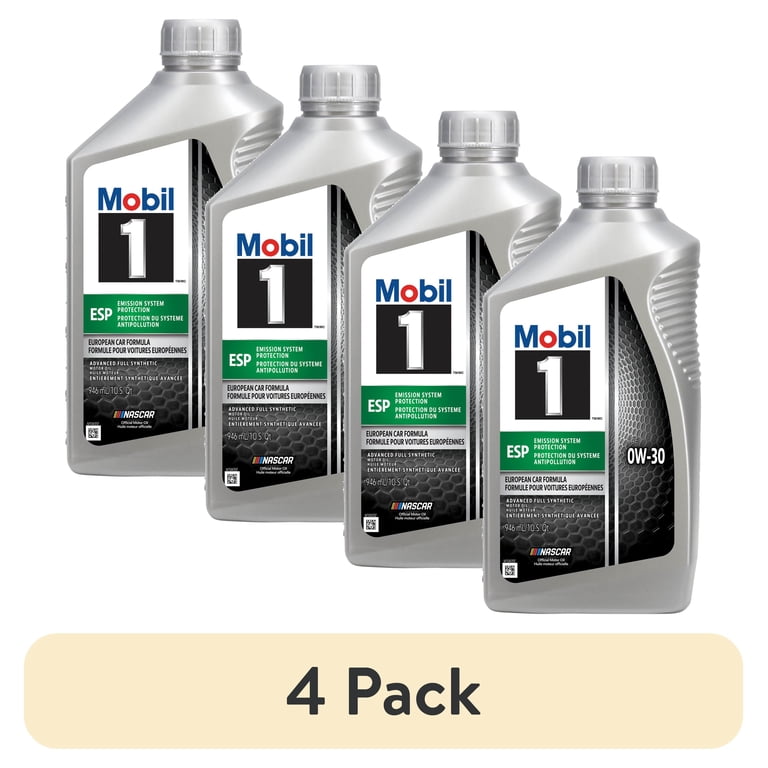 4 pack) Mobil 1 ESP Full Synthetic Motor Oil 0W-30, 1 Quart 4 pack) Mobil 1 ESP Full Synthetic Motor Oil 0W-30, 1 Quart