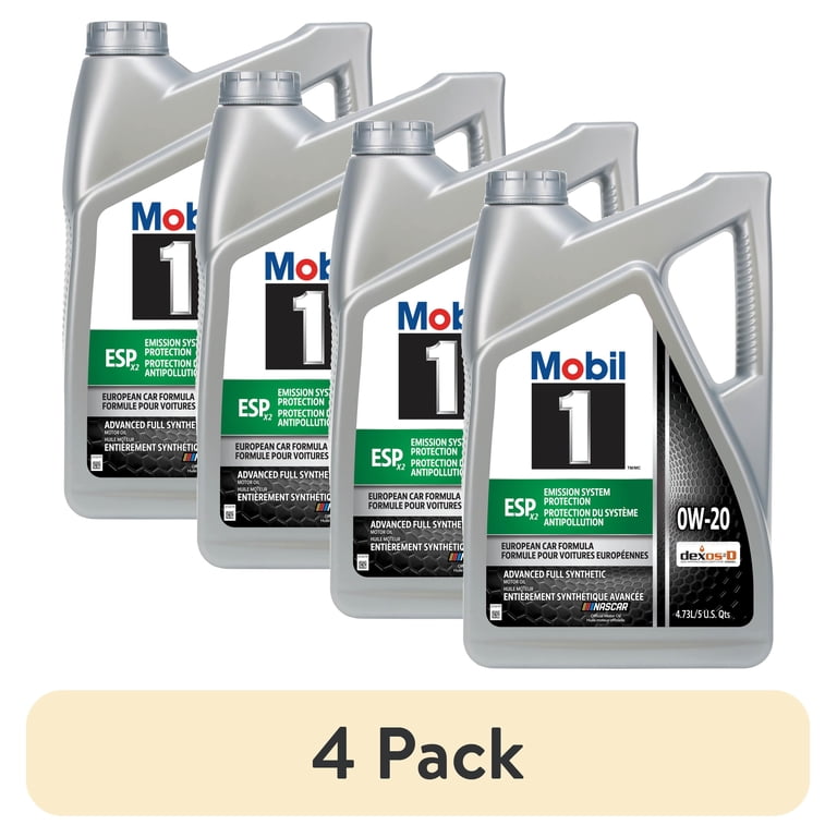 Mobil 1 ESP 0W-20（正規品）5L 4 pack) Mobil 1 ESP X2 Full Synthetic Motor Oil 0W-20, 5 Quart
