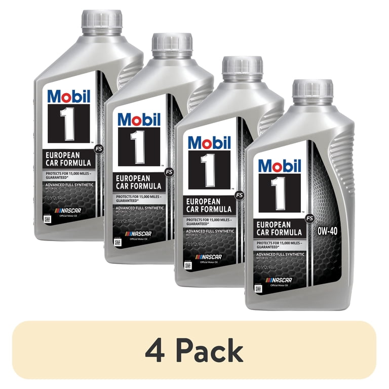 4 pack) Mobil 1 FS European Car Formula Full Synthetic Motor Oil