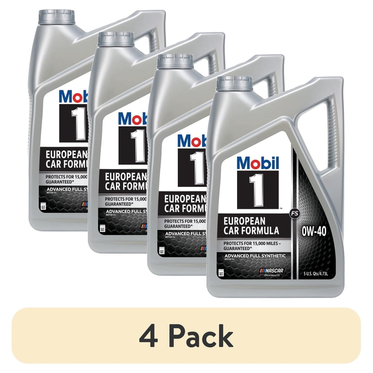4 pack) Mobil 1 FS European Car Formula Full Synthetic Motor Oil