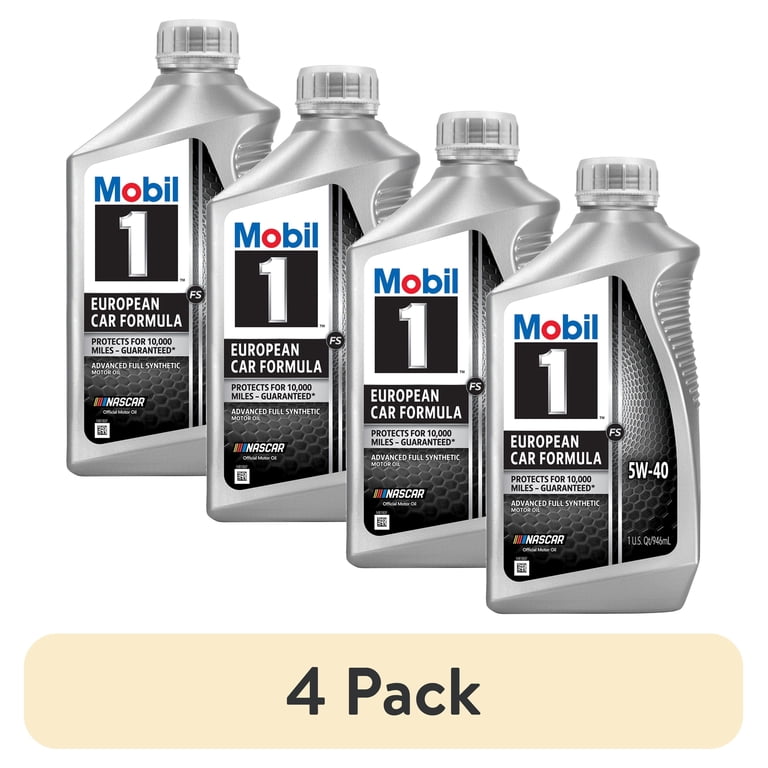 4 pack) Mobil 1 FS European Car Formula Full Synthetic Motor Oil