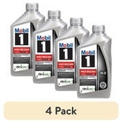 4 pack Mobil 1 High Mileage Full Synthetic Motor Oil 0W-20, 1 Quart