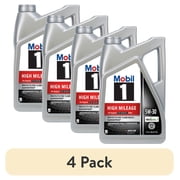 4 pack Mobil 1 High Mileage Full Synthetic Motor Oil 5W-30, 5 Quart