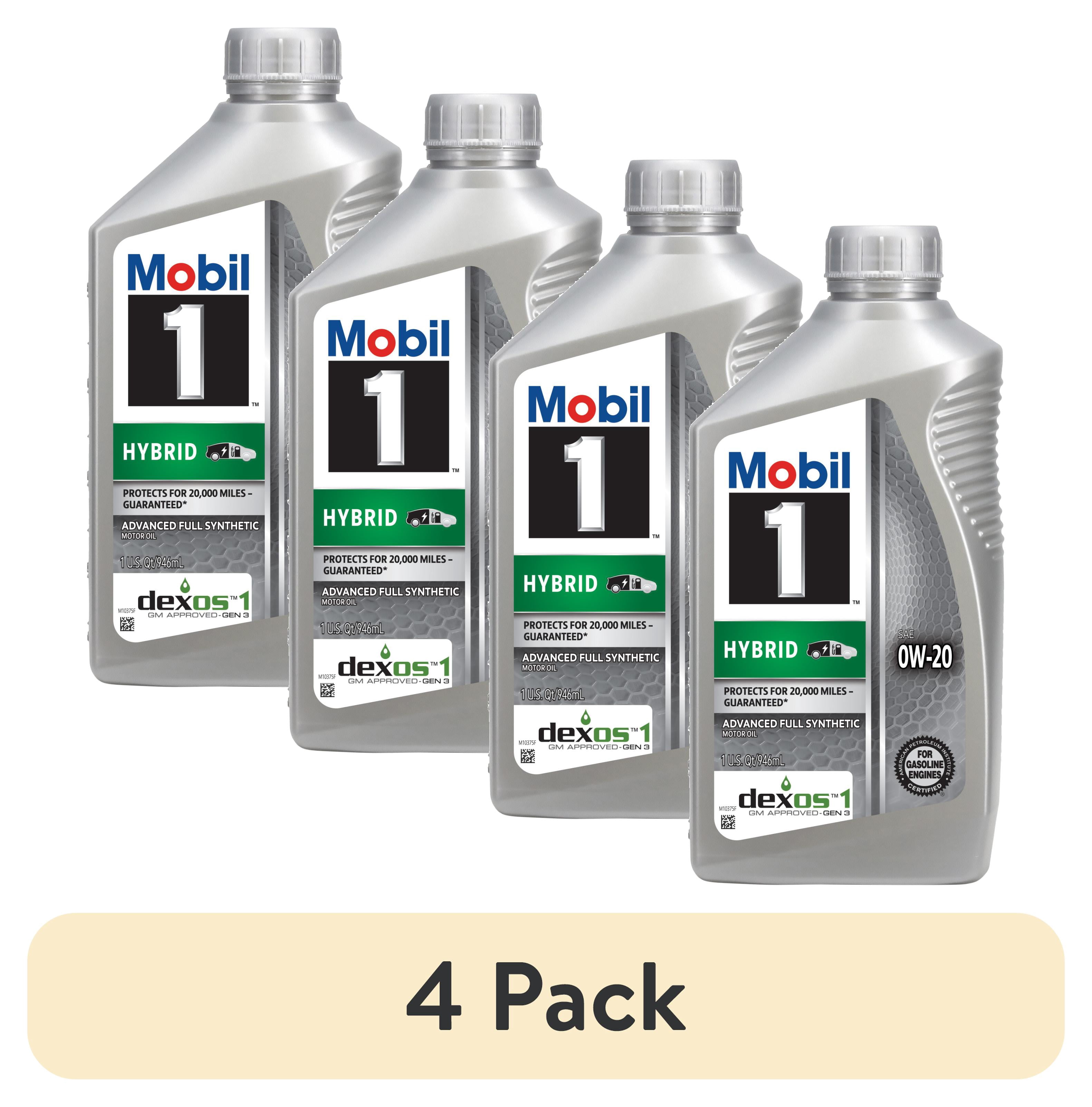 5 pack) Mobil 1 Hybrid 0W-20 Advanced Full Synthetic Motor Oil, 1