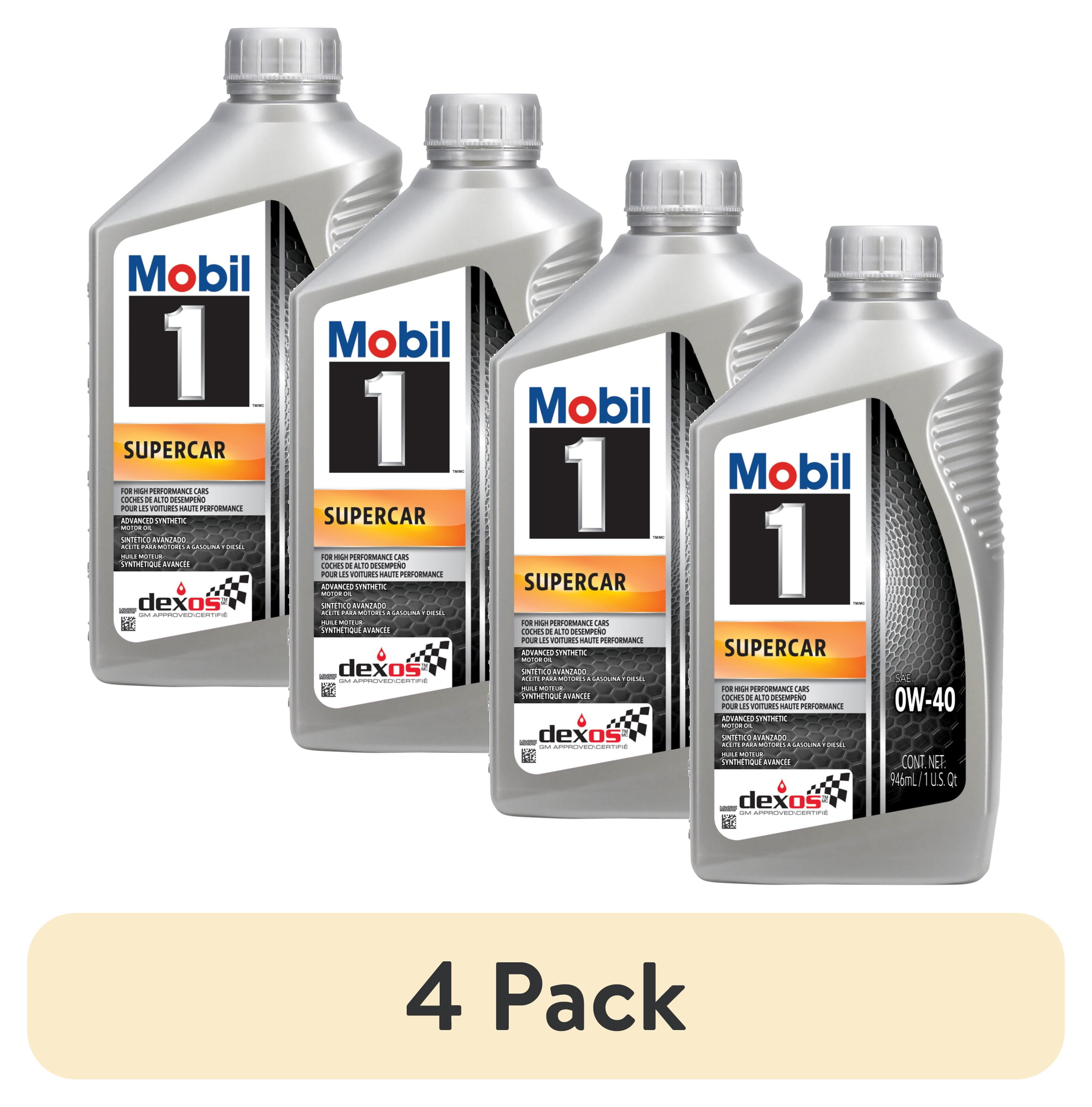 6 pack) Mobil 1 Supercar Advanced Full Synthetic Motor Oil 0W-40