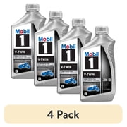 4 pack Mobil 1 V-Twin Full Synthetic Motorcycle Oil 20W-50, 1 Quart